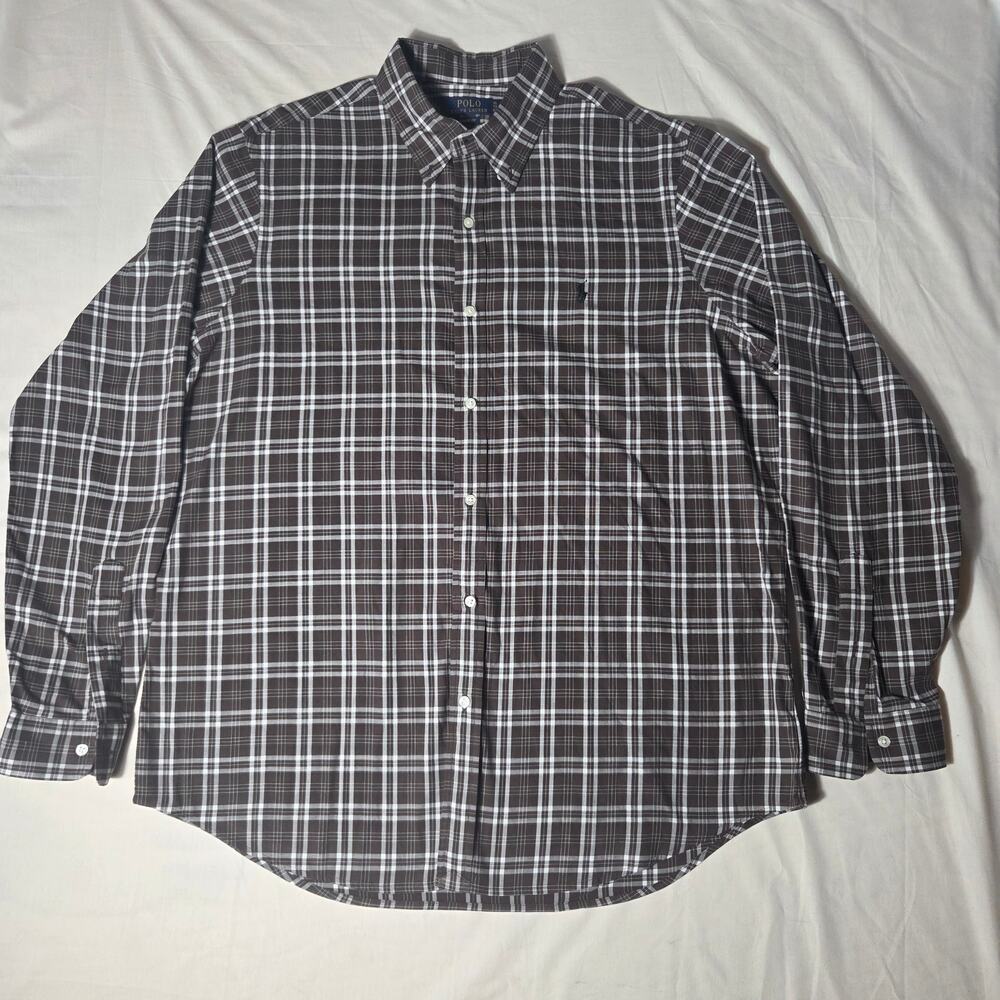 Polo Ralph Lauren Classic Fit Plaid Button Up Shirt Mens XL Long Sleeve